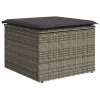 10 részes szürke polyrattan kerti ülőgarnitúra párnákkal