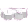  7 részes szürke polyrattan kerti ülőgarnitúra párnákkal