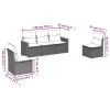  5 részes szürke polyrattan kerti ülőgarnitúra párnákkal