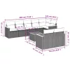  9 részes bézs polyrattan kerti ülőgarnitúra párnákkal
