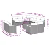  12 részes bézs polyrattan kerti ülőgarnitúra párnákkal