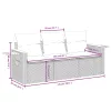  3 részes fekete polyrattan kerti ülőgarnitúra párnával