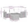  5 részes bézs polyrattan kerti ülőgarnitúra párnákkal