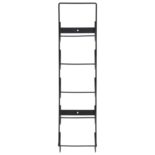  falra szerelhető fekete vas 5 palackos bortartó állvány