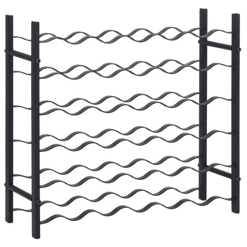  fekete vas bortartó állvány 36 palacknak