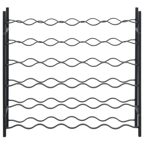  fekete vas bortartó állvány 36 palacknak