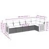 6 részes szürke polyrattan kerti ülőgarnitúra párnákkal