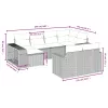  10 részes szürke polyrattan kerti ülőgarnitúra párnákkal