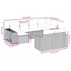  10 részes barna polyrattan kerti ülőgarnitúra párnákkal