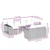  11 részes bézs polyrattan kerti ülőgarnitúra párnákkal