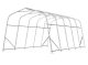 Ponyvagarázs/ sátorgarázs / tároló 3,3x6m -PVC 550g/nm szürke színben viharvédelmi szettel földhöz 