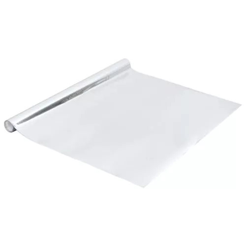  magasfényű ezüst öntapadó PVC bútorfólia 500 x 90 cm