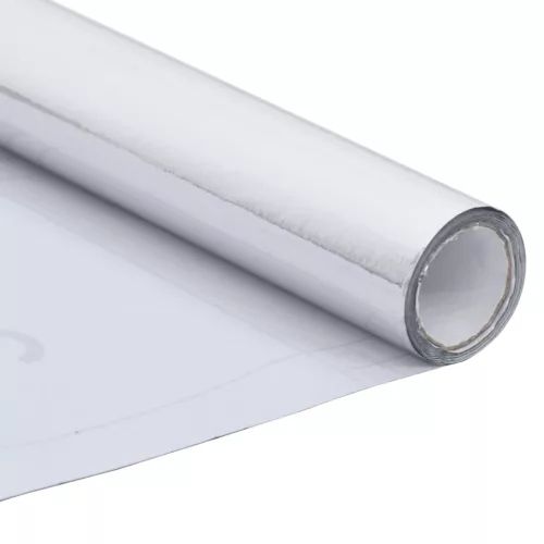  magasfényű ezüst öntapadó PVC bútorfólia 500 x 90 cm