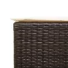  9 részes barna polyrattan kerti bárszett párnákkal