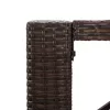  9 részes barna polyrattan kerti bárszett párnákkal
