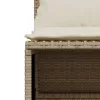  5 részes bézs polyrattan kerti ülőgarnitúra párnákkal