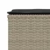  5 részes világosszürke polyrattan kerti ülőgarnitúra párnákkal