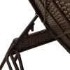  2 db barna polyrattan napozóágy párnával