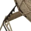  2 db világosszürke polyrattan napozóágy párnával