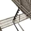  2 db világosszürke polyrattan napozóágy párnával