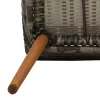  7 Darabos Kerti Étkezőszett Szürke Poli Rattan