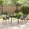  3 részes szürke poly rattan kert étkező szett
