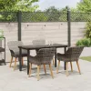  5 darabos kerti étkező szett szürke poli rattan