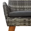  5 darabos kerti étkező szett szürke poli rattan
