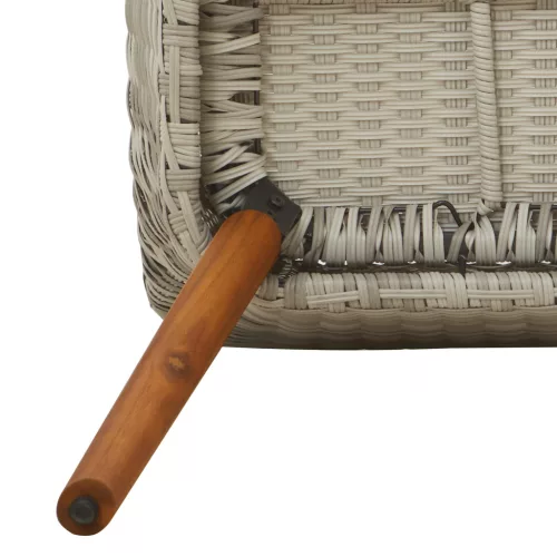  Étkezőgarnitúra 7 pcs Világosszürke és fekete 160 x 80 x 74 cm