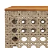 7 részes bézs polyrattan kerti ülőgarnitúra párnákkal
