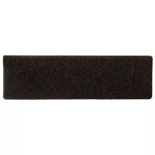  15 db öntapadós lépcsőszőnyeg, sötétbarna, téglalap alakú széllel, 65 x 21 x 4 cm