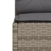  7 részes szürke polyrattan kerti ülőgarnitúra párnákkal