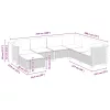  7 részes szürke polyrattan kerti ülőgarnitúra párnákkal