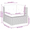  7 részes szürke polyrattan kerti ülőgarnitúra párnákkal