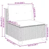  7 részes szürke polyrattan kerti ülőgarnitúra párnákkal