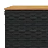  8 részes fekete polyrattan kerti ülőgarnitúra párnákkal