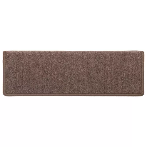  15 db barna lépcsőszőnyeg 65x21x4 cm