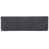  15 db sötétszürke lépcsőszőnyeg, téglalap alakú széllel, 65 x 21 x 4 cm