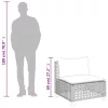  10 részes bézs polyrattan kerti ülőgarnitúra párnával