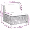  10 részes bézs polyrattan kerti ülőgarnitúra párnával
