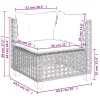  10 részes bézs polyrattan kerti ülőgarnitúra párnával