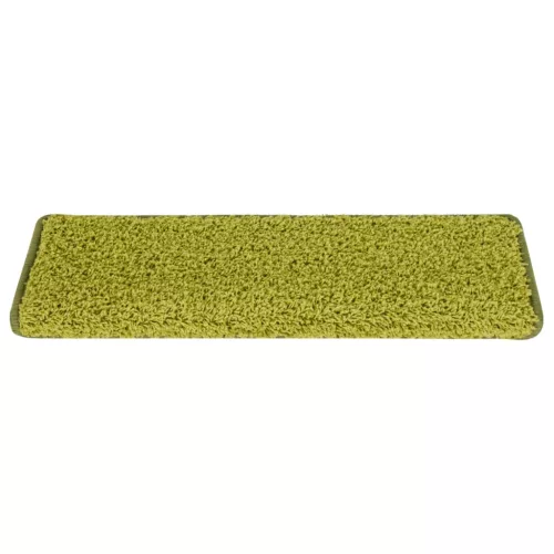  15 db zöld lépcsőszőnyeg, téglalap alakú széllel, 65 x 21 x 4 cm