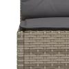  11 részes szürke polyrattan kerti ülőgarnitúra párnákkal