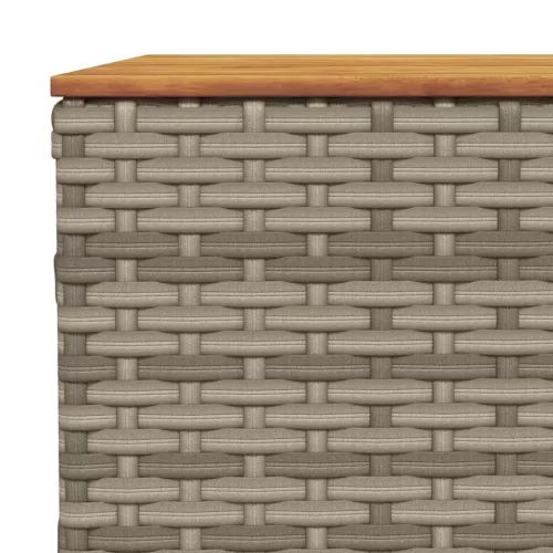  11 részes szürke polyrattan kerti ülőgarnitúra párnákkal