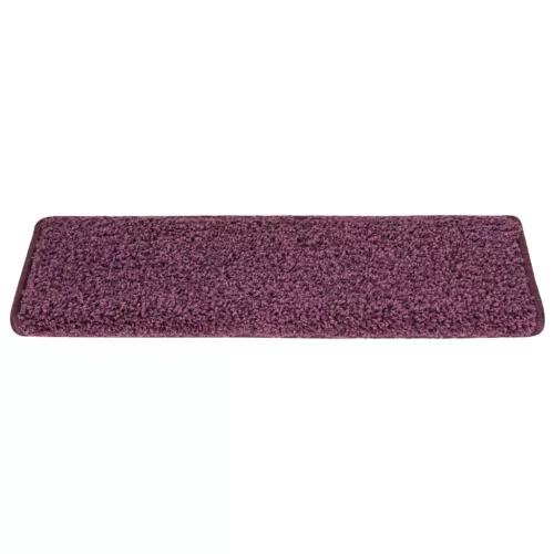  15 db lépcsőszőnyeg, 65 x 21 x 4 cm, sötétlila, téglalap alakú széllel
