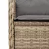  3 részes bézs polyrattan kerti ülőgarnitúra párnákkal