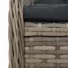  5 részes szürke polyrattan kerti étkezőgarnitúra párnával