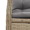  5 részes bézs polyrattan kerti étkezőgarnitúra párnákkal