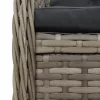  9 részes szürke polyrattan kerti étkezőgarnitúra párnával