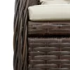  9 részes barna polyrattan kerti étkezőgarnitúra párnákkal